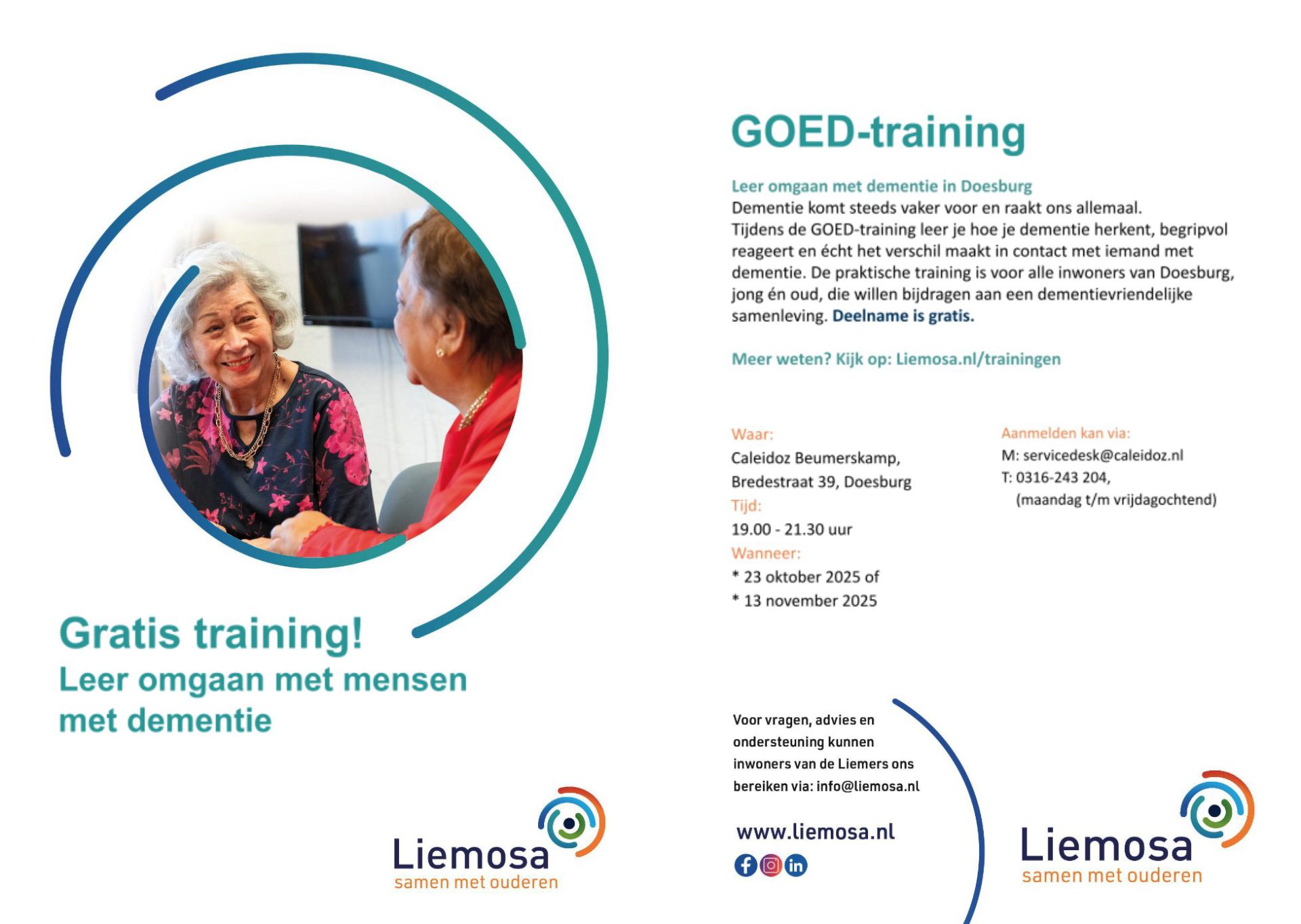 poster training omgaan met dementie